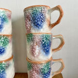 6 cups in vintage slip