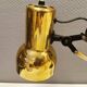 Gold coloured table lamp, Danish from Lyskaer Lighting (LB) 1980s, with black "base"