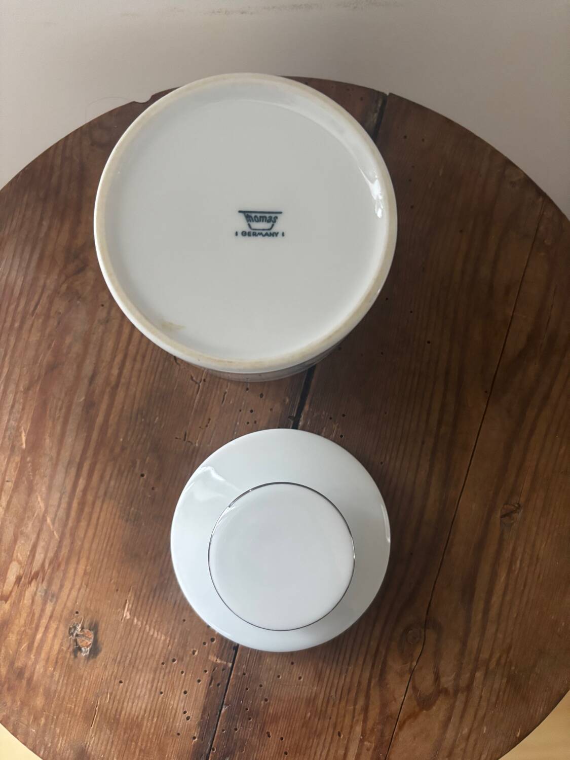 Thomas Germany Medallion Silver Rimmed Porcelain Tea Set