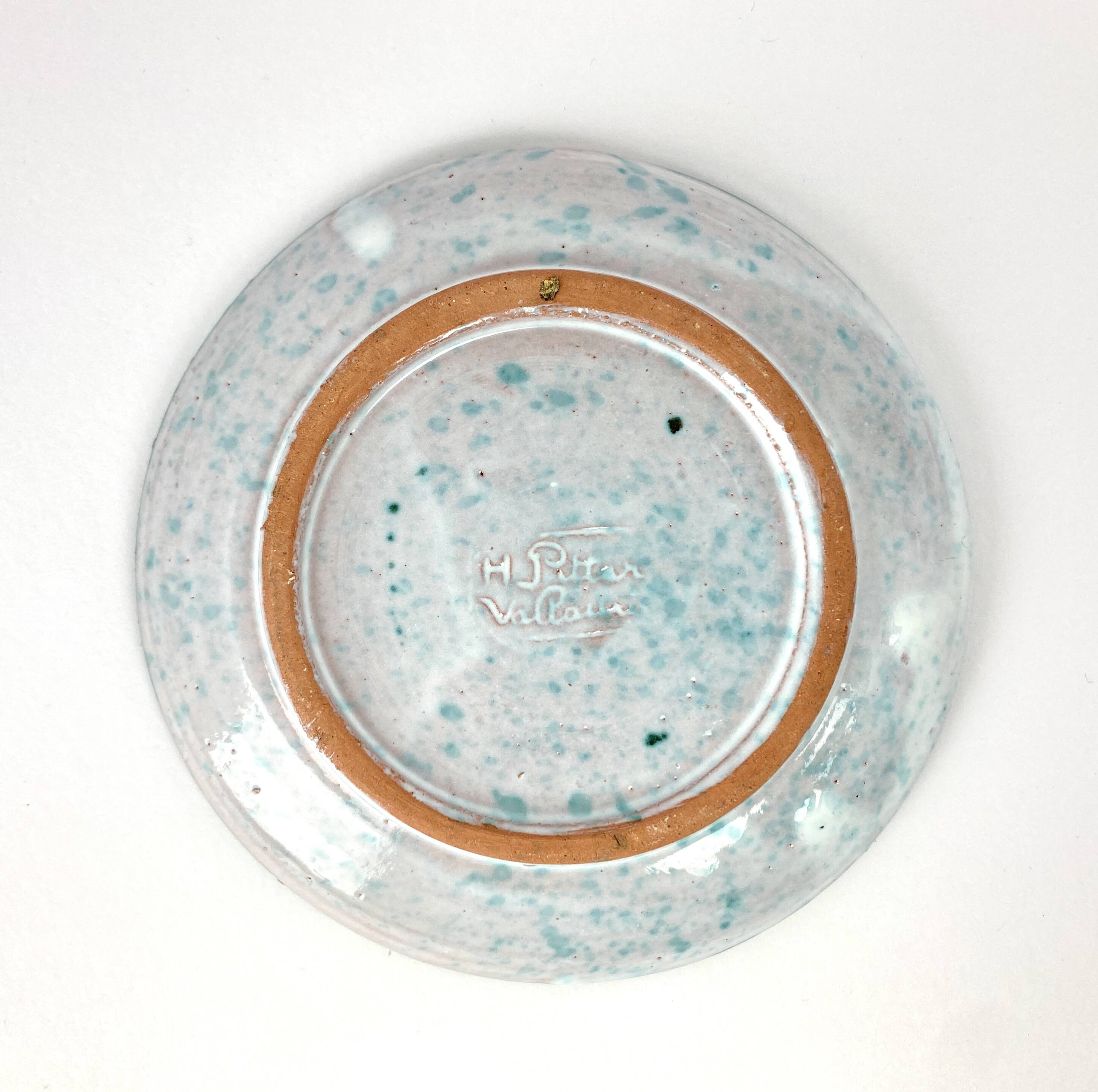 Rare Cup & Saucer Signed Humbert Pittari Vallauris Vintage