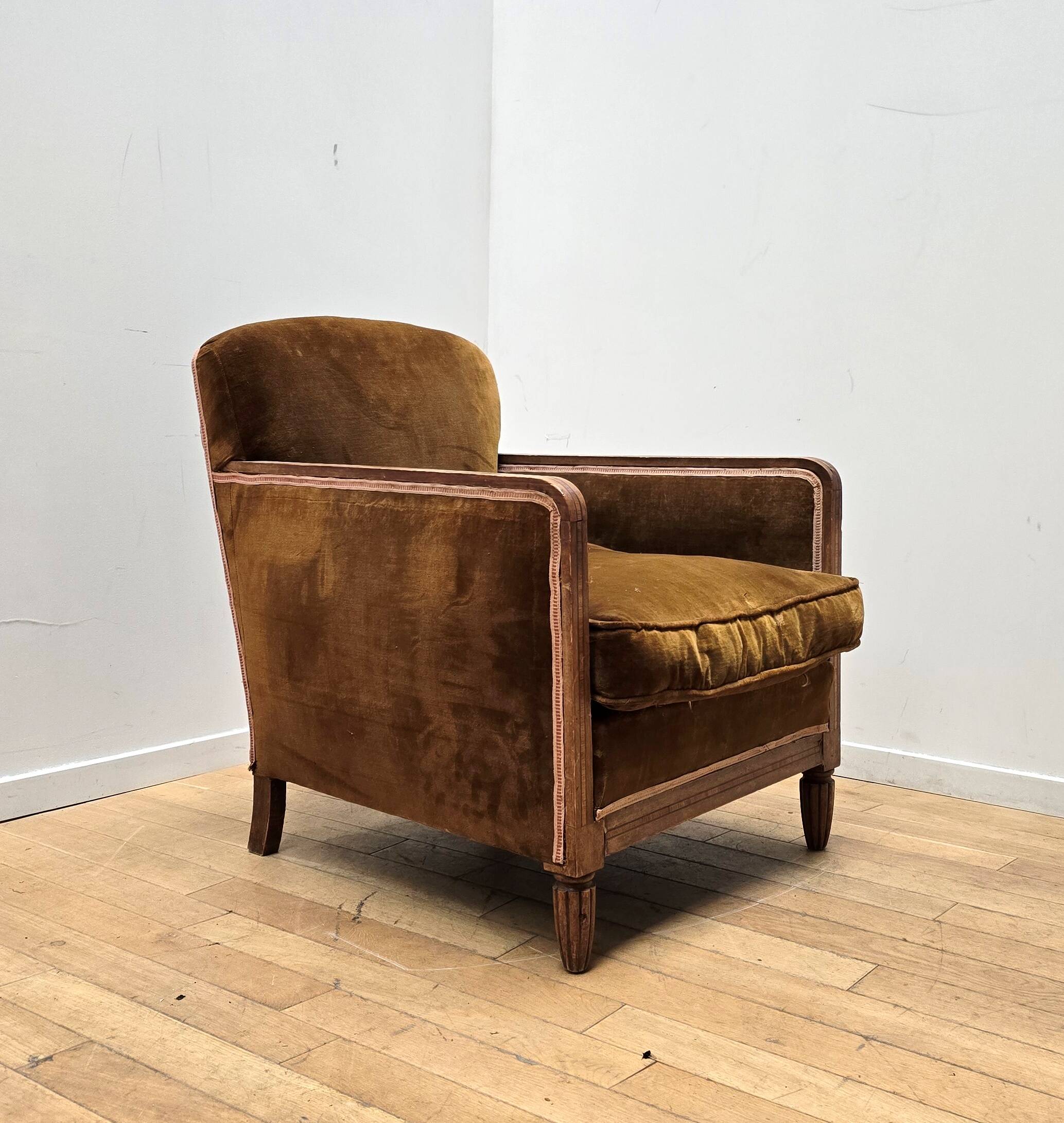 Vintage bergère armchair