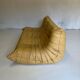 Ligne Roset Togo vintage honey yellow leather – 3-seater + 2 armchairs