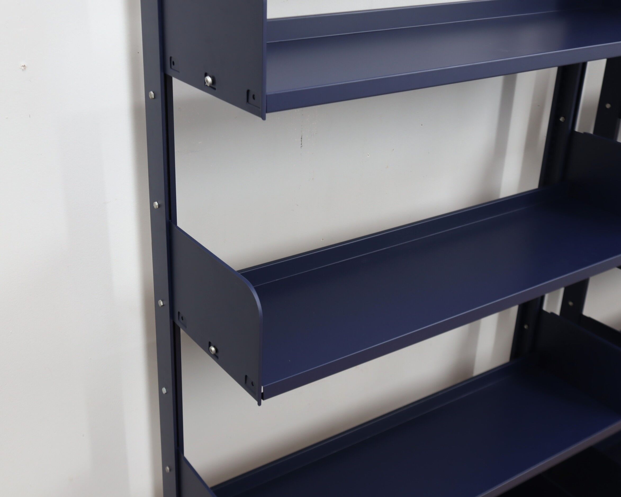 Restored Congresso modular metal bookcases LIPS VAGO 1970s, set of 2
