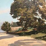 Oil on canvas "The Tree and the Longère"