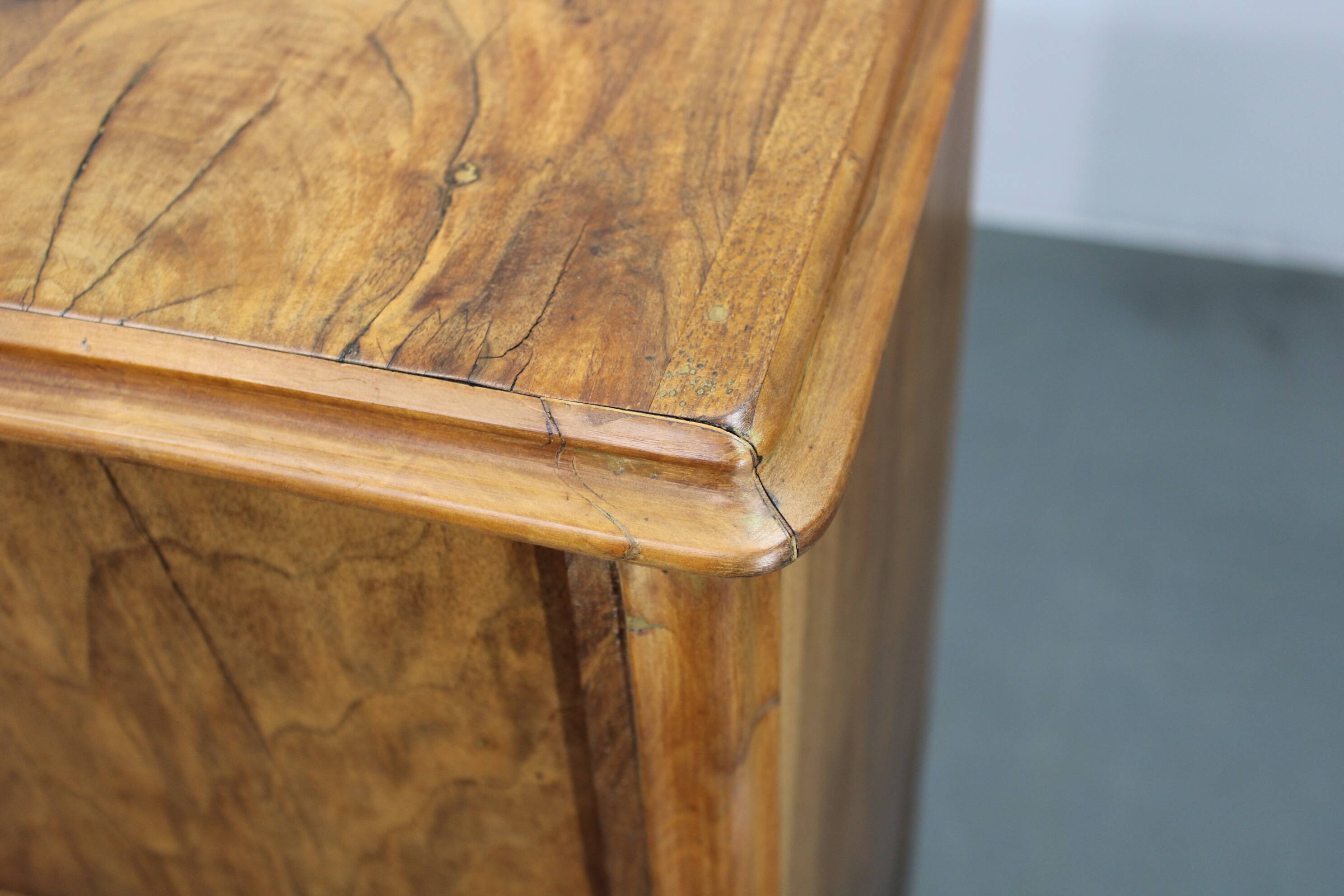 Antique Cabinet in Walnut Finish, Czechoslovakia
