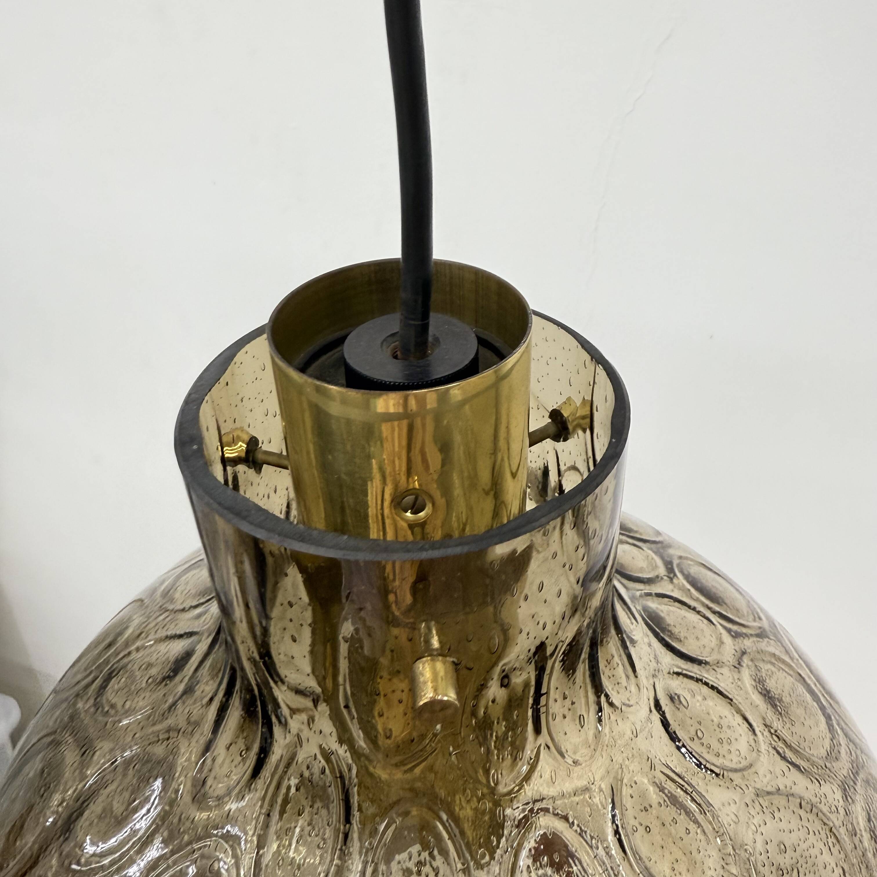 Limburg Glashütte glass hanging lamp , 1970s