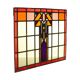Colorful Amsterdam School Stained Glass Window – Art Deco