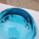 Cendrier en verre de murano de couleur bleue des années 50