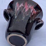 Ice bucket, vintage Vallauris glazed ceramic ice cubes