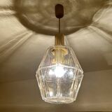 Large Vintage Limburg Glass Pendant Light