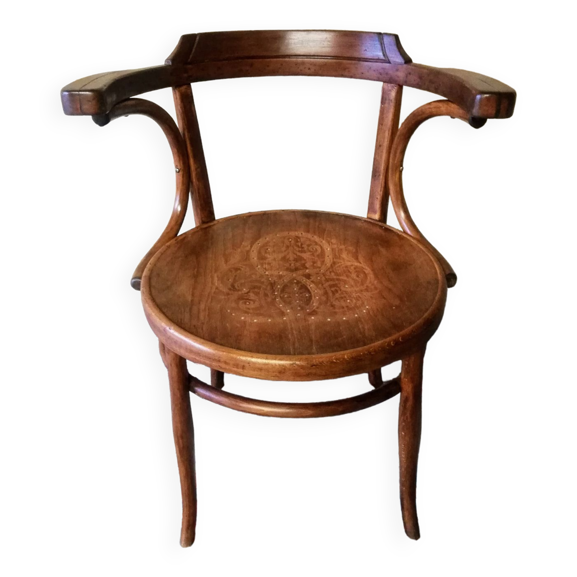 Vintage office chair J&J Kohn 1890 (label and stamp)