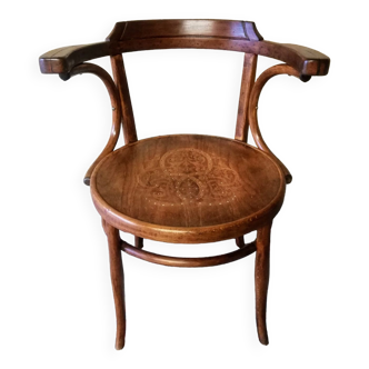 Vintage office chair J&J Kohn 1890 (label and stamp)