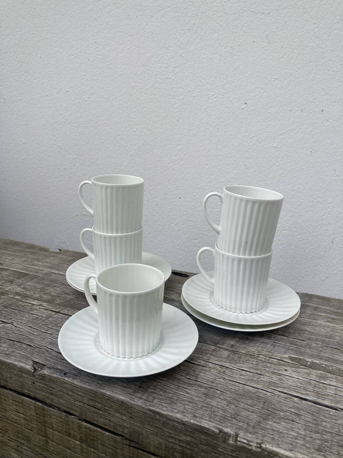 Limoges white porcelain coffee cups