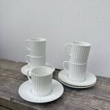 Limoges white porcelain coffee cups
