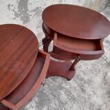 Pair of Empire-style bedside tables with Swan collar