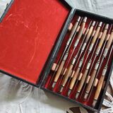 Set of twelve Art Nouveau dessert knives