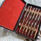 Set of twelve Art Nouveau dessert knives