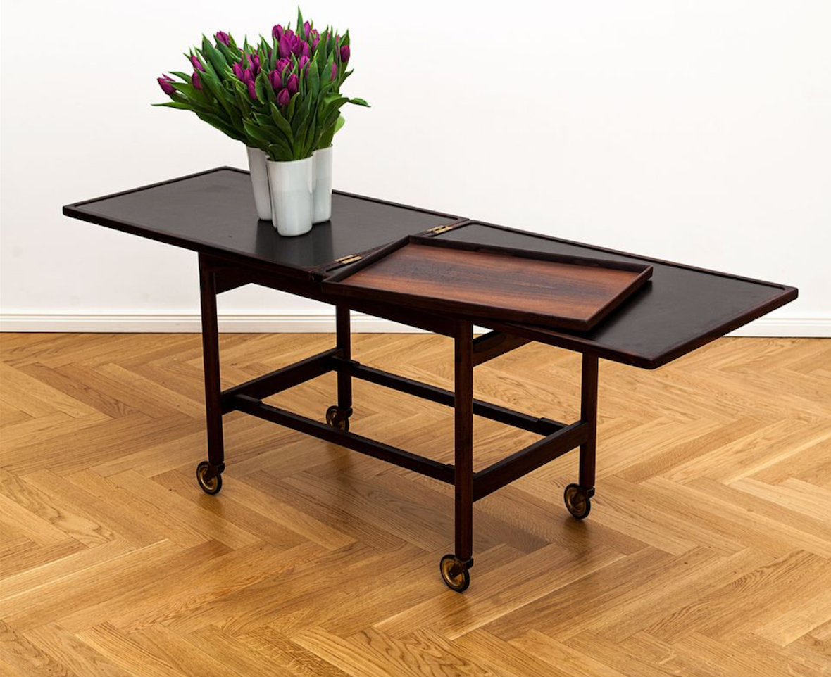 Mid-Century Danish Rosewood Trolley by Kurt Ostervig for Jason Møbler