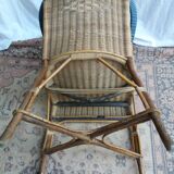 Vintage two tone rattan chair