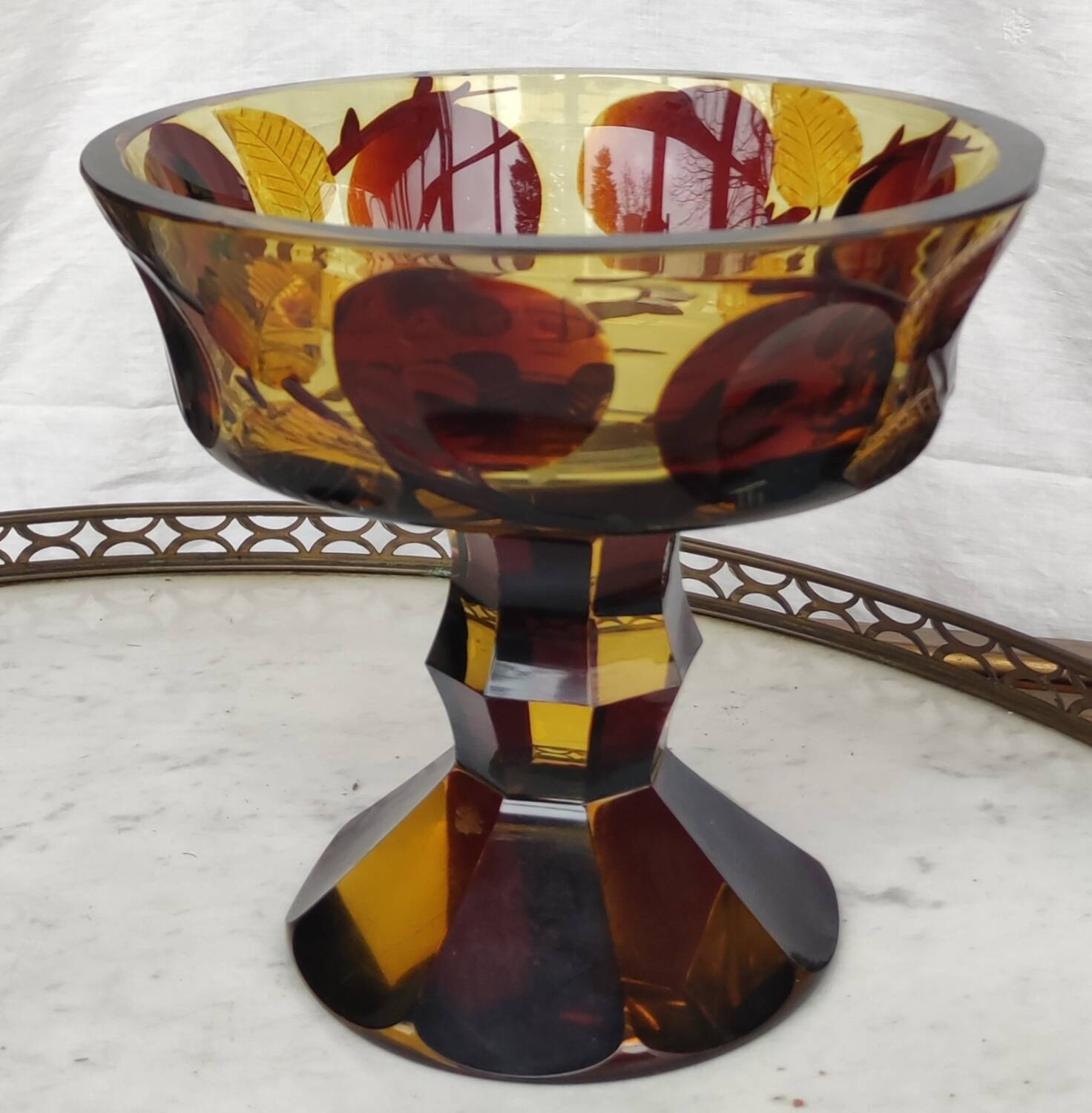 Old Bohemian Cut Crystal Cup