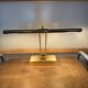 Modernist desk or piano lamp in gilded brass - 1970s/80s