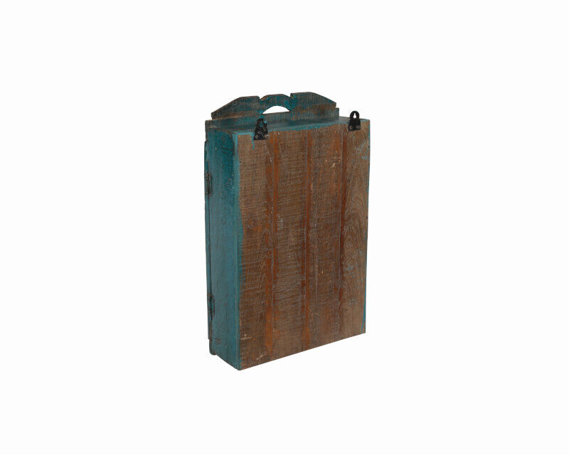 Vintage Green Wall Showcase Old Teck Patina and Piece of Origin India