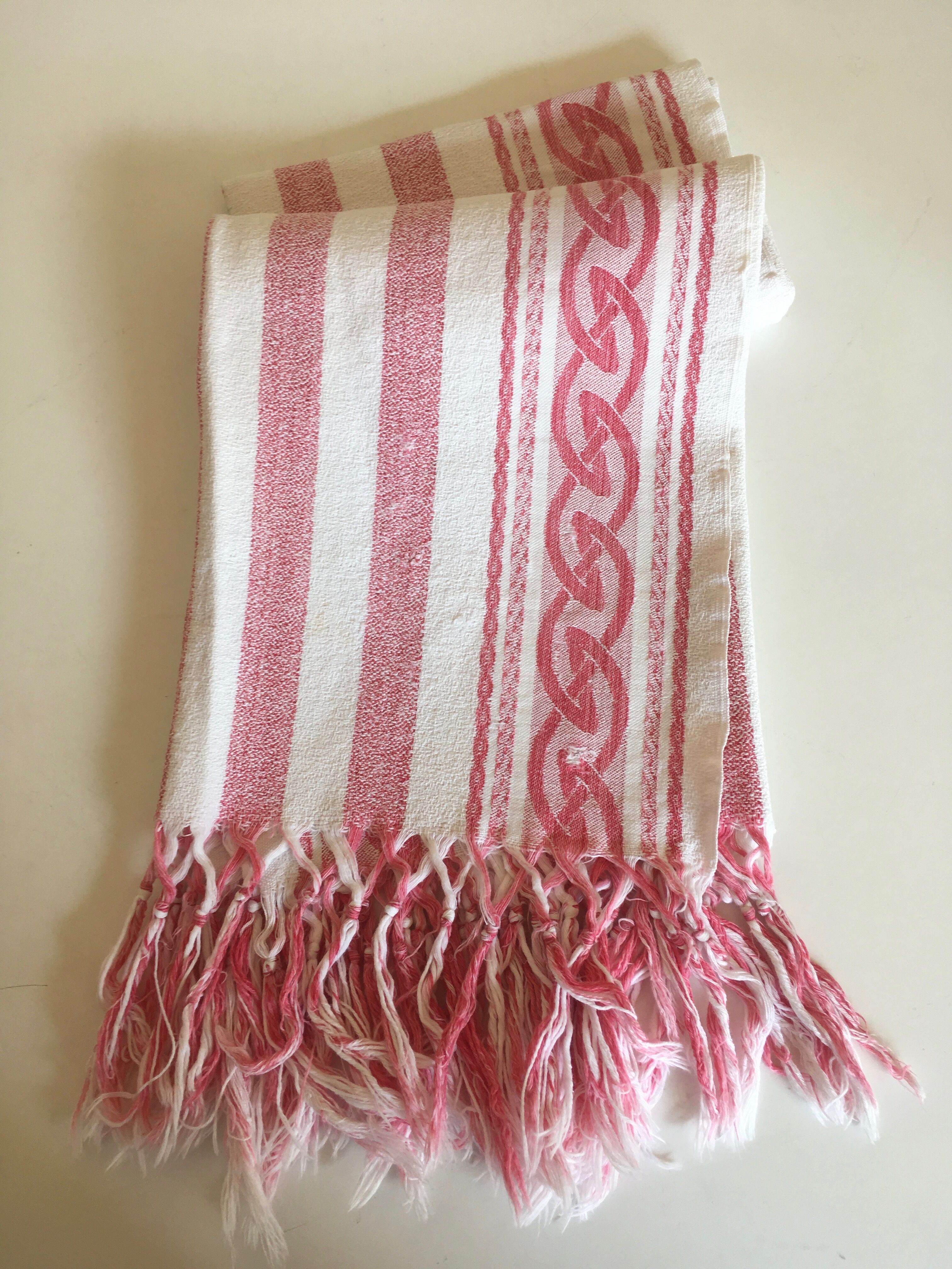 30's monogram M knotted fringe dint