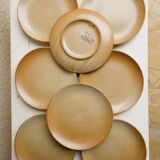 Set of 8 CNP Village stoneware dessert plates