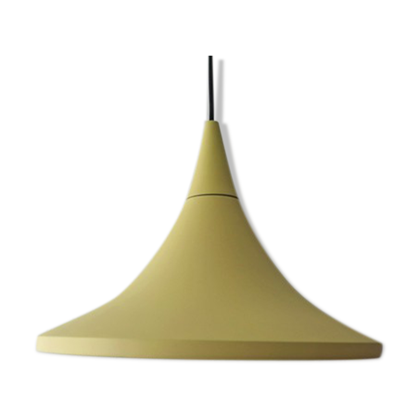 Danish lacquered metal suspension lamp, 1980s