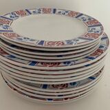 5 flat plates Sarreguemines, Tabarin model