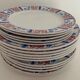 5 flat plates Sarreguemines, Tabarin model