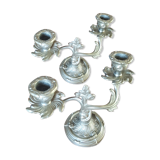 2 brass candle holders