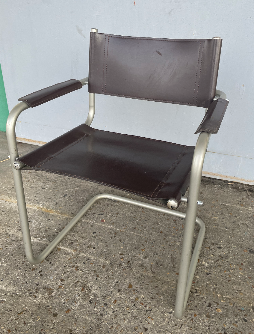 Antique leather armchair