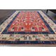 Vintage Turkish Oushak Handmade Wool Cotton Red Area Rug 130x190