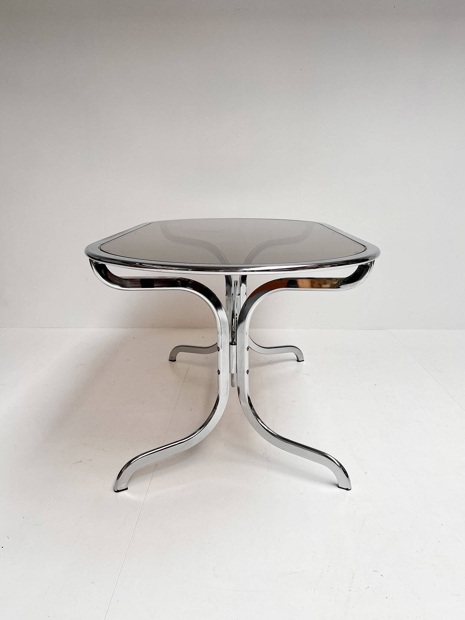 Glass dining table by Gastone Rinaldi for Rima, 1970s