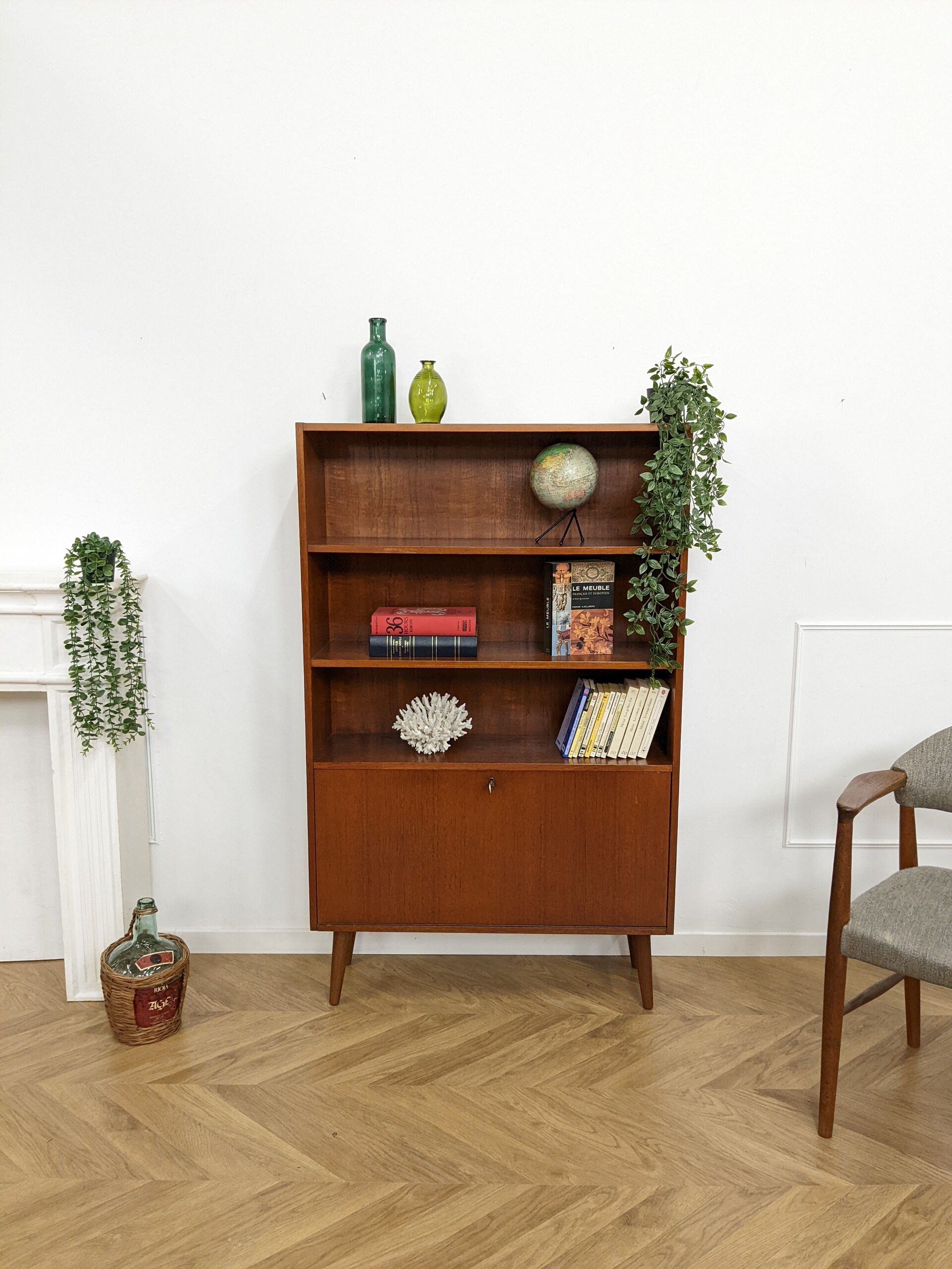 Scandinavian teak bookcase
