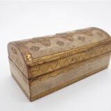 Boite à timbre Florentine en bois, Italie vintage