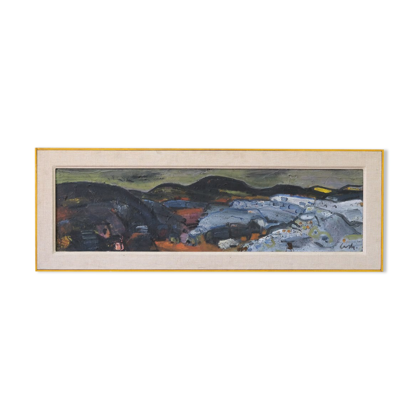 Gerhard Lundberg (1905-1980), Swedish Modern Painting, 1972, Oil on Panel, Framed