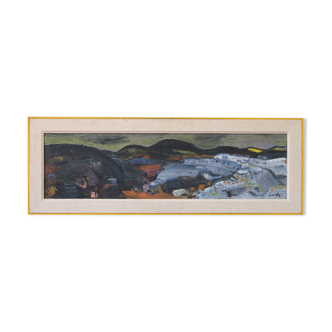 Gerhard Lundberg (1905-1980), Swedish Modern Painting, 1972, Oil on Panel, Framed