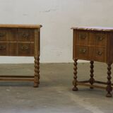 Tables de chevet danoises en chêne, signées Henning Kjærnulf, années 1960