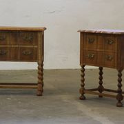 Vintage Danish modern oak nightstands by Henning Kjærnulf, 1960s, set of 2