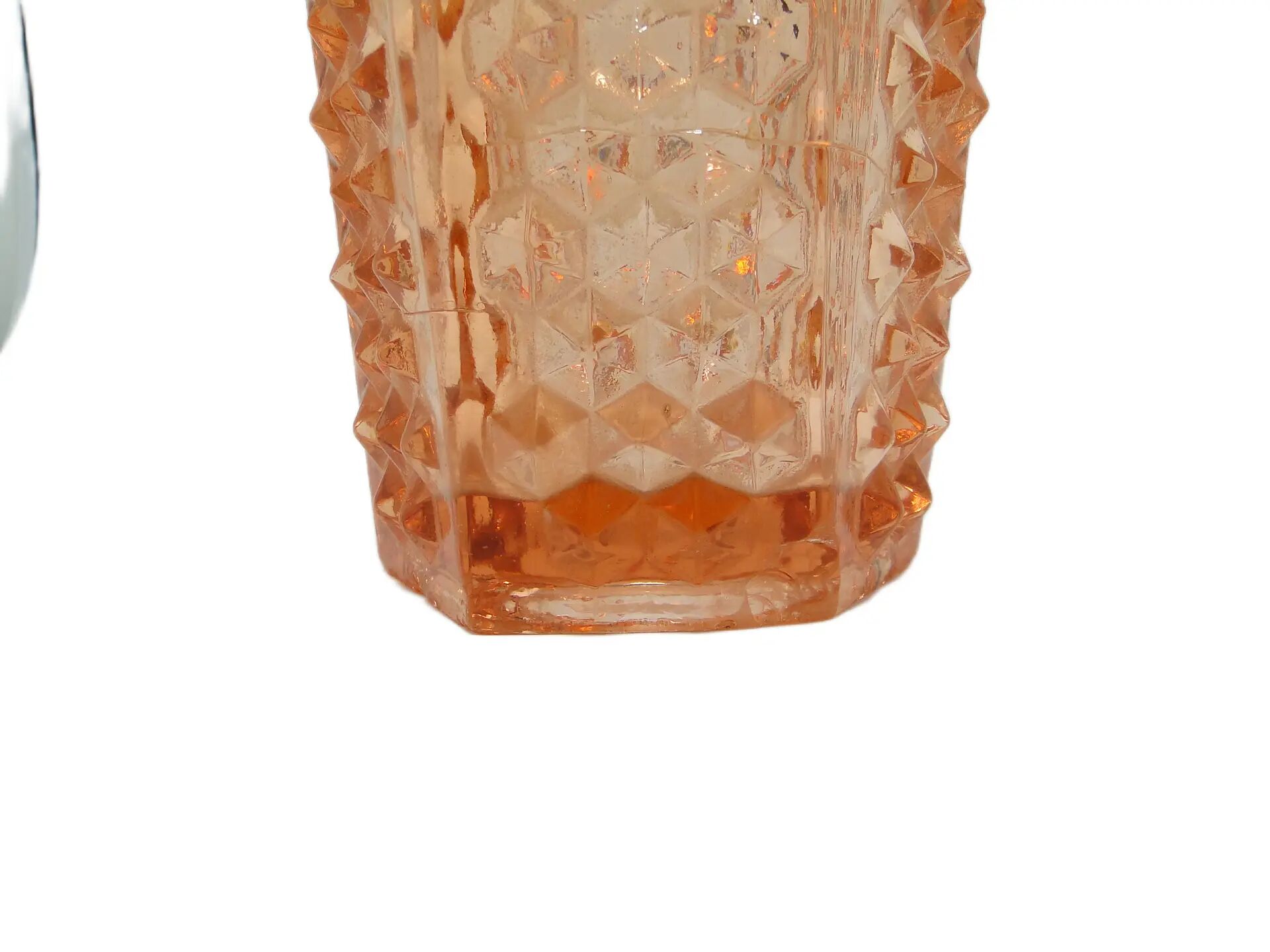 Ćwieki vase, modernism, rosaline glass, Ząbkowice, Poland, 1970s.