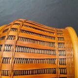 Pot with braided bamboo lid