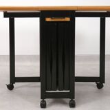 4 Trieste folding chairs with storrage table - Aldo Jacober for A. Bazzani