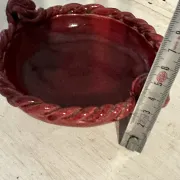Small red ceramic catchall signed Bily – 1950s