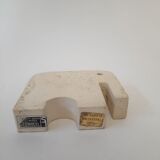 Trois statuettes d’éléphant presse-papier travertinFratelli Mannelli made in Italy - millésime