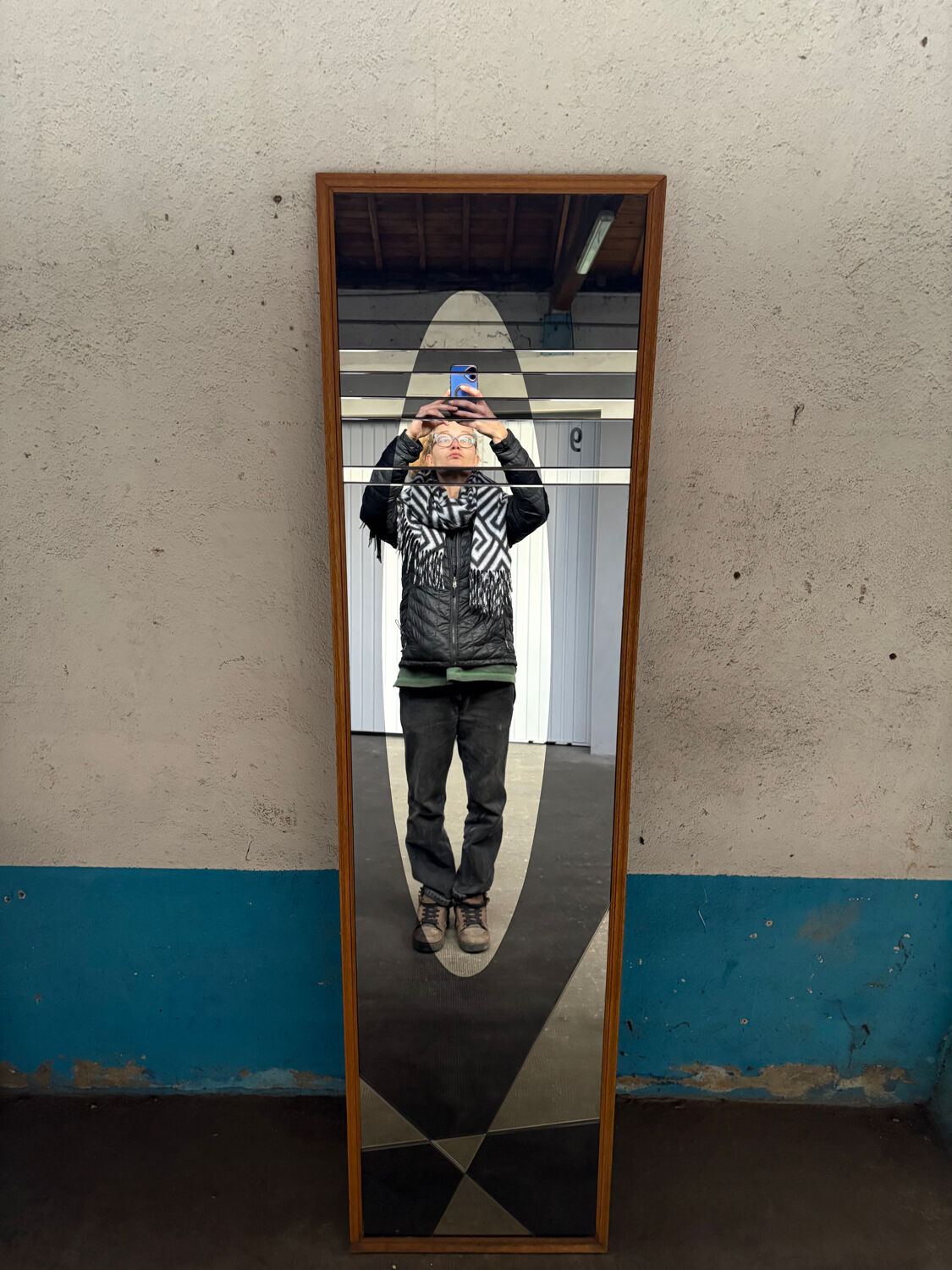 Graphic mirror, Jacques Hitier for Marly brothers. 1960