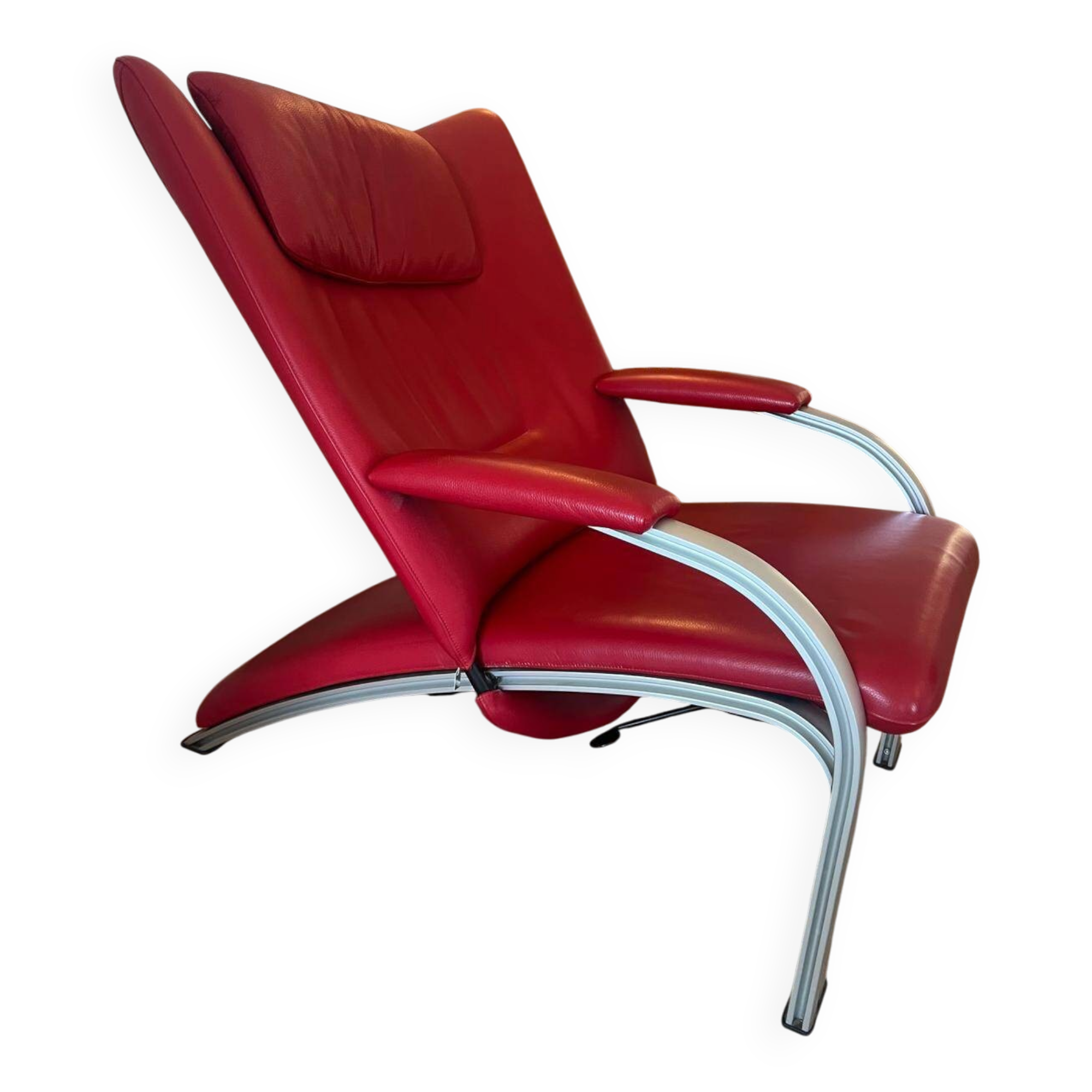 Wk Living Leather Armchair Spot 698 red