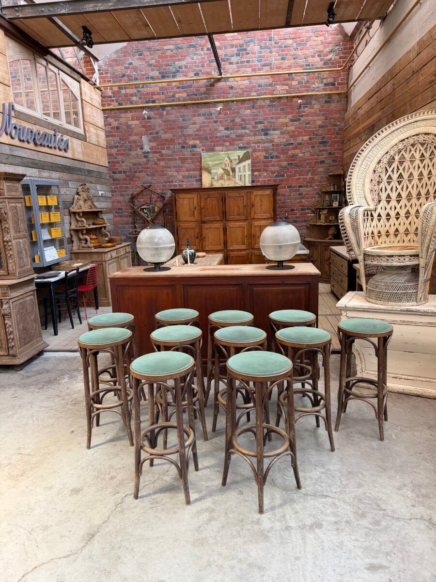 Set of 11 bar stools from the 1960s.