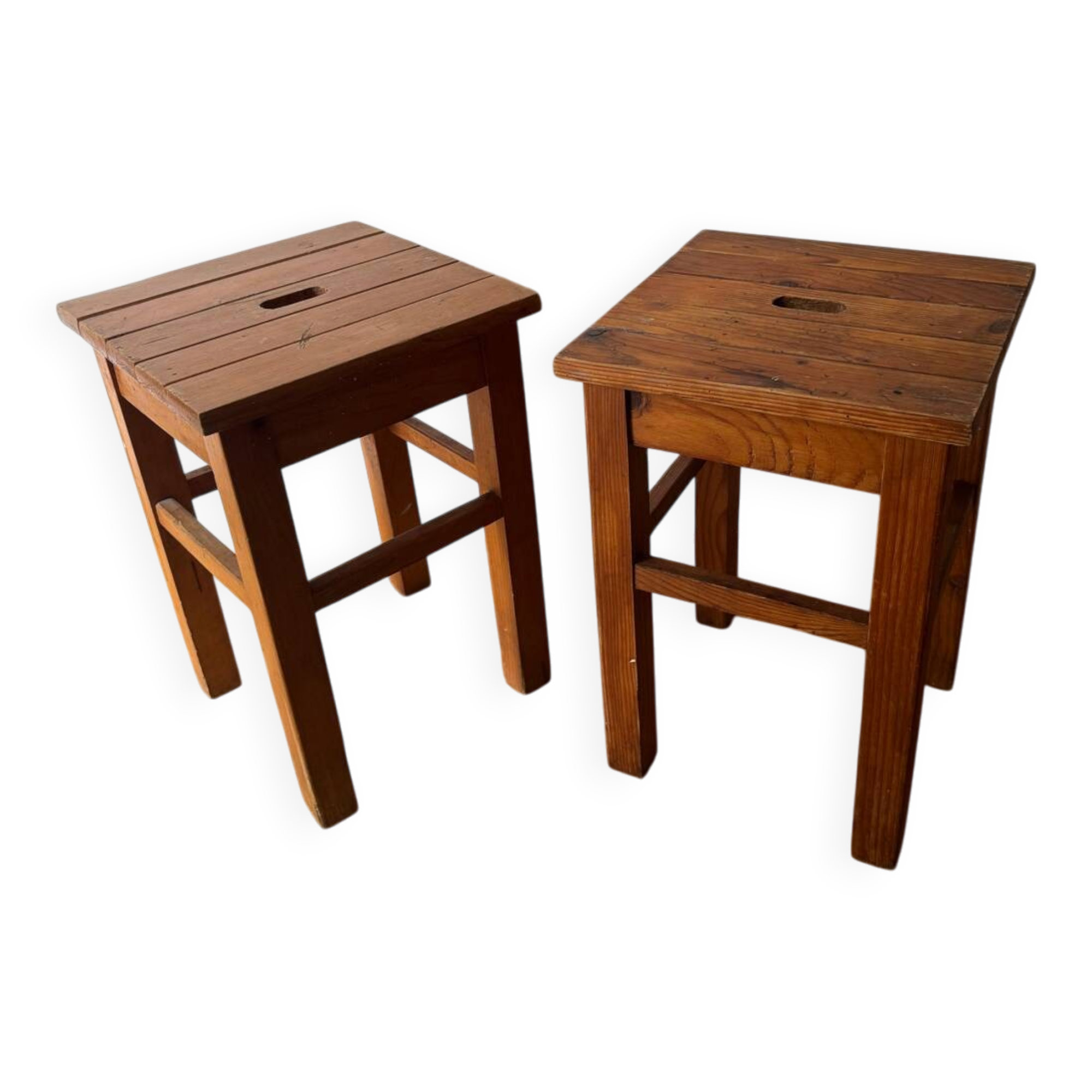Paire de tabourets scandinave vintage